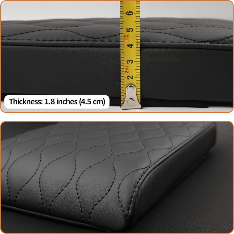 POKSRI Truck Center Console Cover/pad PU Leather,Universal Large Armrest mat, Adjust Driving Posture Cushion,Protector Box,Keep Driving Safety,f150 Sierra Titan silverdo Tundra - Image 2